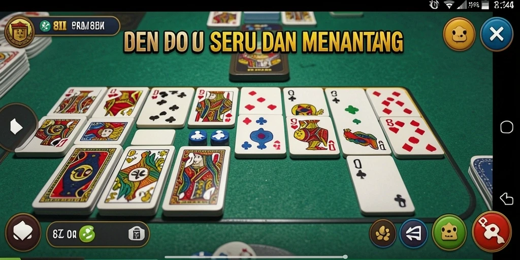 Screenshot menunjukkan gameplay seru dari permainan Domino 8II.
