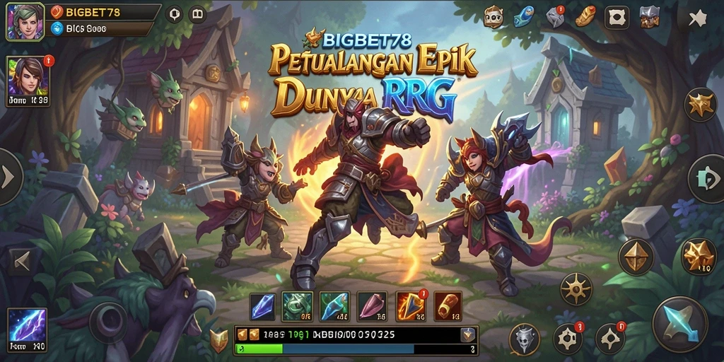 Tangkapan layar gameplay BIGBET78 menampilkan pertarungan seru dan karakter yang beragam.