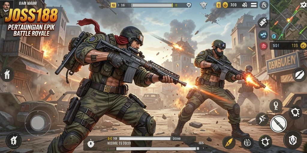 Gameplay seru dalam JOSS188 dengan pertarungan mendebarkan.