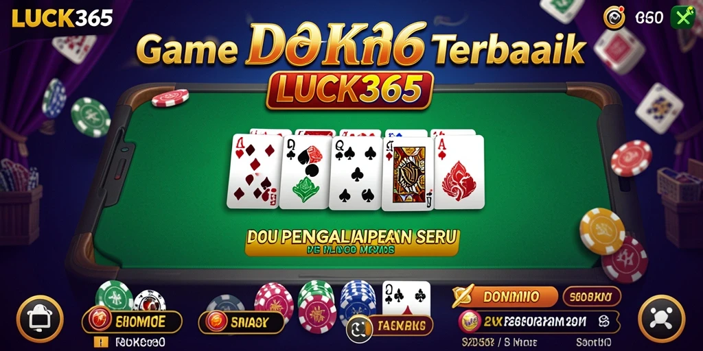 Tampilan gameplay seru dari LUCK365 yang menampilkan aksi Domino.