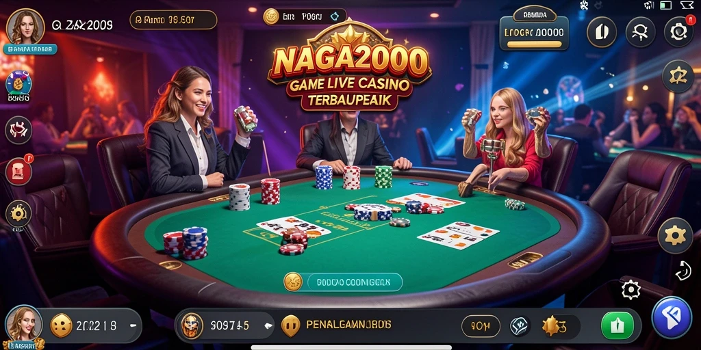 Tampilan gameplay langsung dari NAGA2000 yang menghadirkan sensasi kasino.
