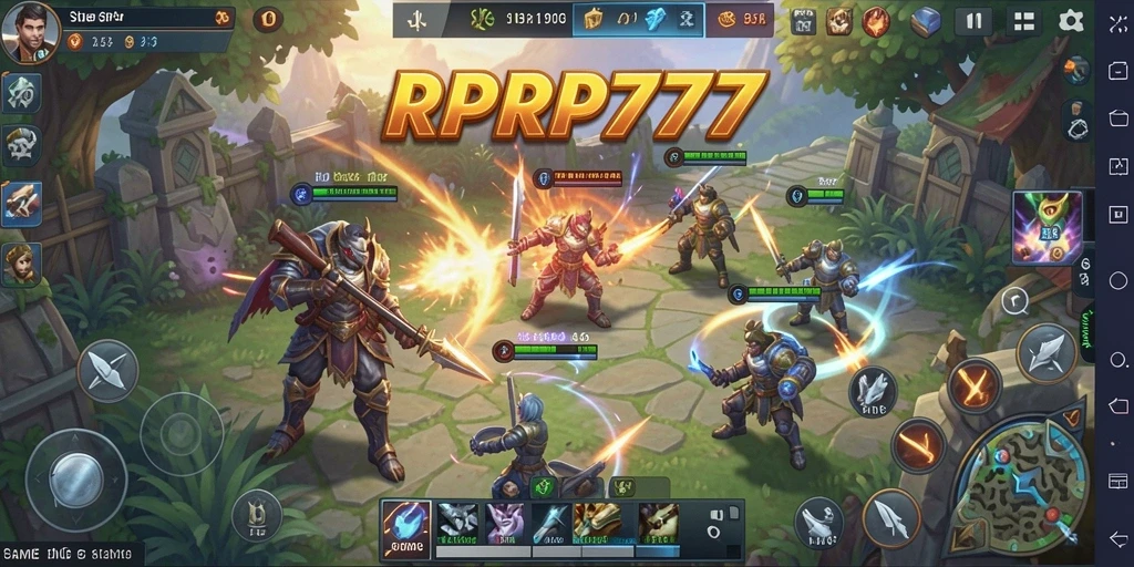 Screenshot RPRP777 menampilkan aksi strategis yang menegangkan.