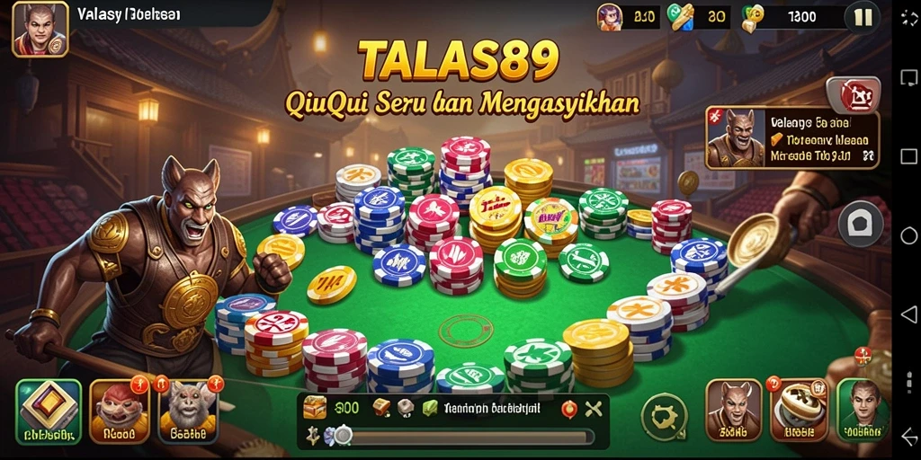 Tampilan menarik dari gameplay TALAS89 yang penuh strategi QiuQiu.
