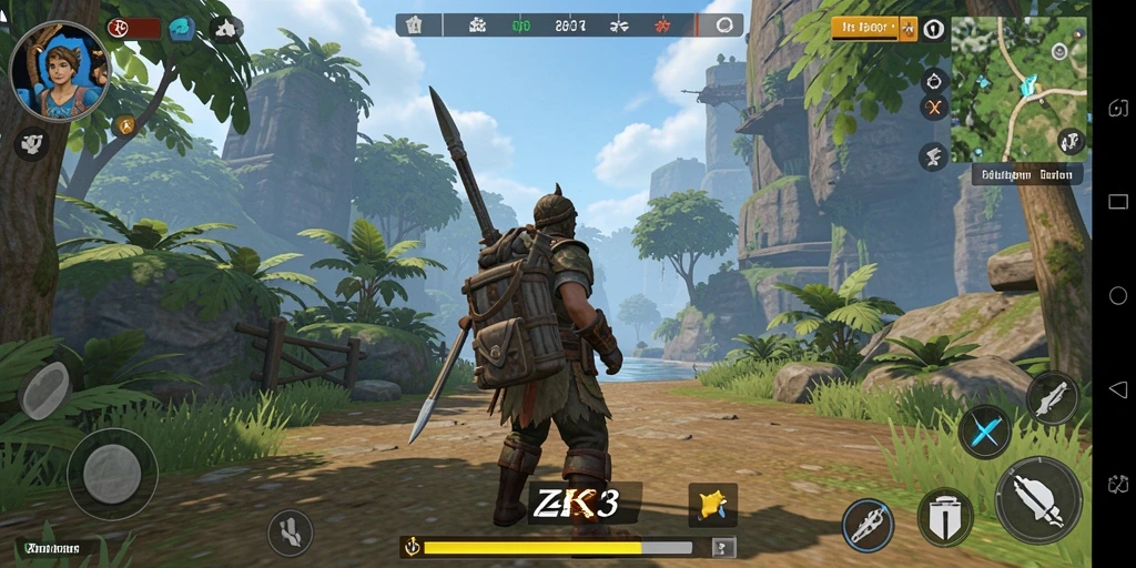 Tampilan gameplay ZK3 yang menarik dalam dunia Open World.